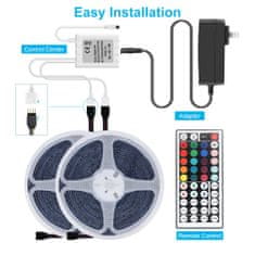 X-SITE LED RGB páska DD-002, SMD2835, 44tlačidiel, IP20 5m