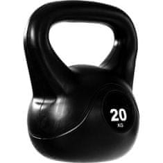 SEDCO Činka kettlebell PLAST 20 KG čierno-biela