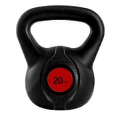 SEDCO Činka kettlebell PLAST 20 KG čierno-červená