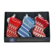 MAGIC HOME Ozdoba Vianoce, ponožka, červená, modrá, vianočný motív, Sellbox 30 ks