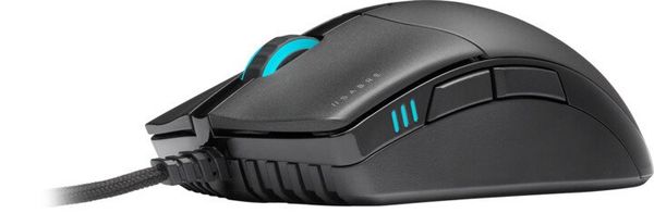 Herná myš Corsair Ironclaw RGB, čierna (CH-9307011-EU), 7 tlačidiel, makrá, ergonómia, RGB podsvietenie, 18 000 DPI, presný optický senzor