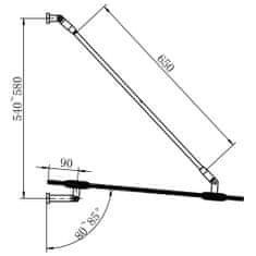 Vidaxl Vchodová strieška z bezpečnostného skla VSG 240x60 cm nehrdzavejúca oceľ