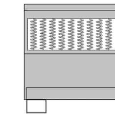 Vidaxl Posteľ boxspring tmavošedá látková 160x200 cm