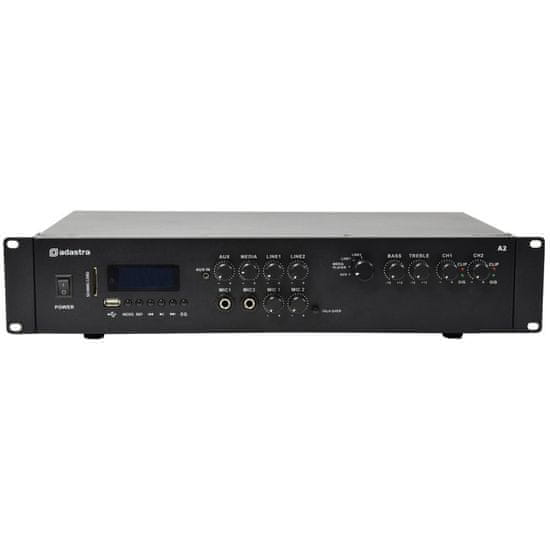 Adastra A2, stereo PA zosilňovač, MP3 / SD / USB / BT / FM, 2x 200W