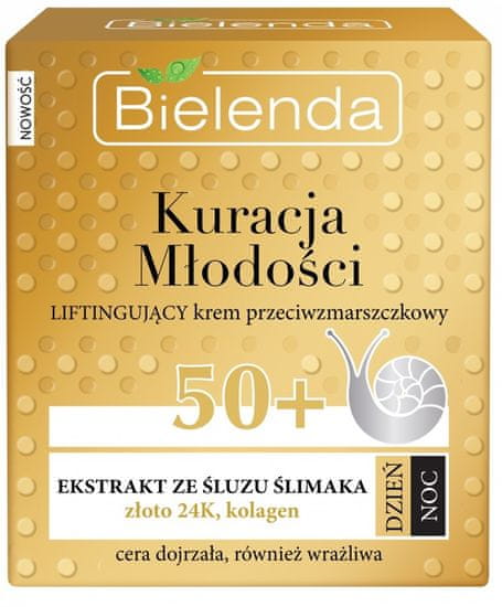 Bielenda YOUTH THERAPY liftingový pleťový krém proti vráskam 50+ deň/noc 50ml