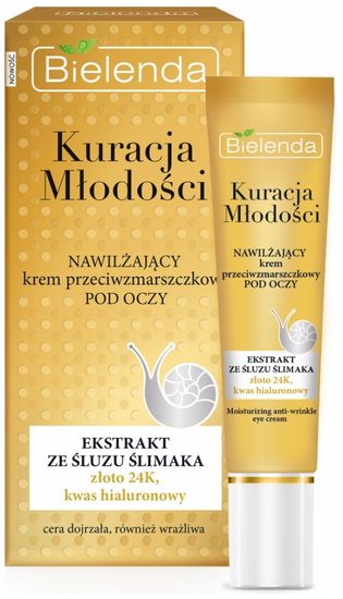 Bielenda YOUTH THERAPY hydratačný očný krém proti vráskam 15ml