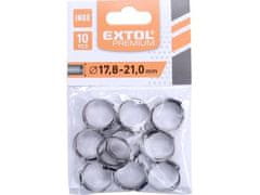 Extol Premium Hadicová spojka (8865178) spona na 1/2″ pneumatickú hadicu, 10ks, Ø 17.8mm – 21.0mm, antikoro