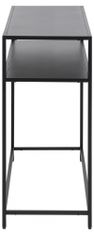Design Scandinavia Konzolový stôl Newcastle, 100 cm, kov, čierna