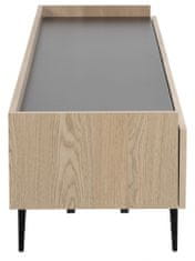 Design Scandinavia Televízny stolík Connect, 200 cm, drevotriesková doska, biely dub