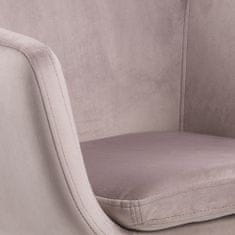Design Scandinavia Kancelárska stolička Nora, tkanina, ružová