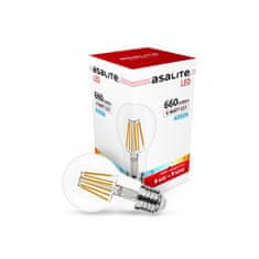 Asalite ASAL0118 LED žiarovka E27 6 W filament klasická banka sklenená Farba svetla (K): 2700