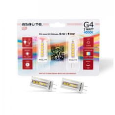 Asalite ASAL0097 LED bodová žiarovka G4 2 W číra 12 V blister 2 ks Farba svetla (K): 3000