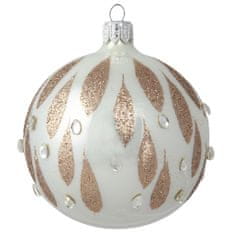Decor By Glassor Vianočná banka perleťová dekor
