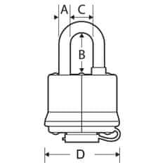 MasterLock Visiaci zámok odolný poveternostným vplyvom 7804EURD - 40mm