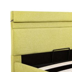 Vidaxl Hydraulický posteľný rám+úložný priestor, LED, látka 100x200 cm