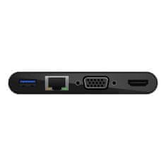 Belkin USB-C multimediální nabíjecí adaptér na HDMI, VGA, GBE, USB-A, černý, AVC004BTBK