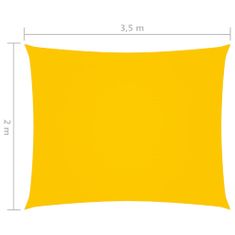 Vidaxl Tieniaca plachta oxfordská látka obdĺžniková 2x3,5m žltá