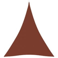 Vidaxl Tieniaca plachta oxfordská látka trojuholníková 4x5x5 m tehlová