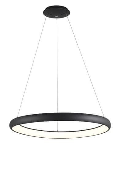 Nova Luce Nova Luce LED závesné svietidlo Albi v dvoch veľkostiach a troch farbách - pr. 810 x 60 x 1140 mm, 80 W, 3000 K, stmievateľné, čierne NV 8105604 D