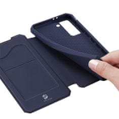 Dux Ducis Skin X knižkové kožené puzdro na Samsung Galaxy S21 Plus 5G, modré