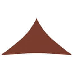 Vidaxl Tieniaca plachta oxfordská látka trojuholníková 2,5x2,5x3,5 m tehlová
