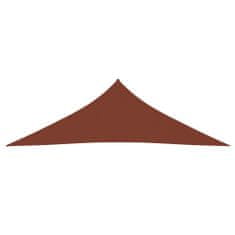 Vidaxl Tieniaca plachta oxfordská látka trojuholníková 2,5x2,5x3,5 m tehlová