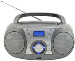 Soundmaster SCD1800TI, Boombox s CD, DAB+/FM a BT, strieborná