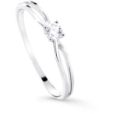 Cutie Diamonds Trblietavý zásnubný prsteň z bieleho zlata s briliantom DZ8027-00-X-2 (Obvod 52 mm)