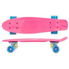 Enero Pennyboard s LED kolieskami 56 cm, ružovo-modrý S-135