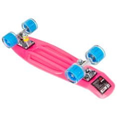 Enero Pennyboard s LED kolieskami 56 cm, ružovo-modrý S-135