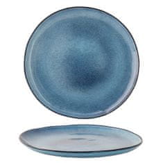 Decor By Glassor Modrý servírovací tanier s glazúrou