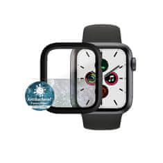 PanzerGlass Full Protection pre Apple Watch 4/5/6 / SE 44mm (čierny rámček) 3641