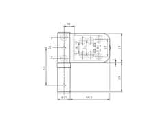 Simonswerk sada 3ks pántov Siku 3D K 4040 RAL9016 biely, 15-19 mm