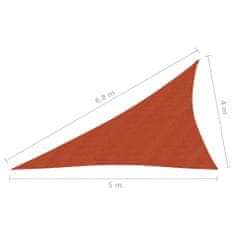 Vidaxl Tieniaca plachta 160 g/m2 tehlovočervená 4x5x6,8 m HDPE