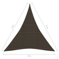 Vidaxl Tieniaca plachta 160 g/m2 hnedá 4x5x5 m HDPE