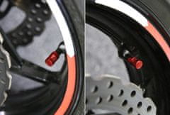 SEFIS čiapočky ventilov na motocykel červená