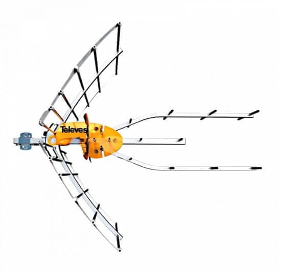 Televes anténa pre DVB-T2 Ellipse s napájacím zdrojom Picokom pre 2 TV