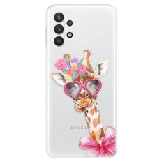 iSaprio Silikónové puzdro - Lady Giraffe pre Samsung Galaxy A32 LTE