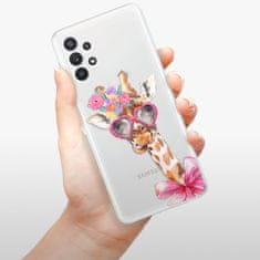 iSaprio Silikónové puzdro - Lady Giraffe pre Samsung Galaxy A32 LTE