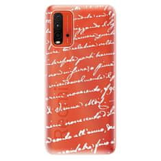 iSaprio Silikónové puzdro - Handwriting 01 - white pre Xiaomi Redmi 9T