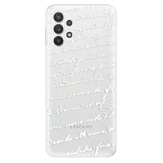 iSaprio Silikónové puzdro - Handwriting 01 - white pre Samsung Galaxy A32 LTE