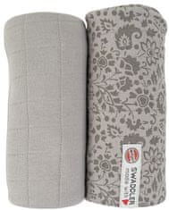 Lodger Swaddler Flower Tribe 2balenie 120 x 120 cm Mist