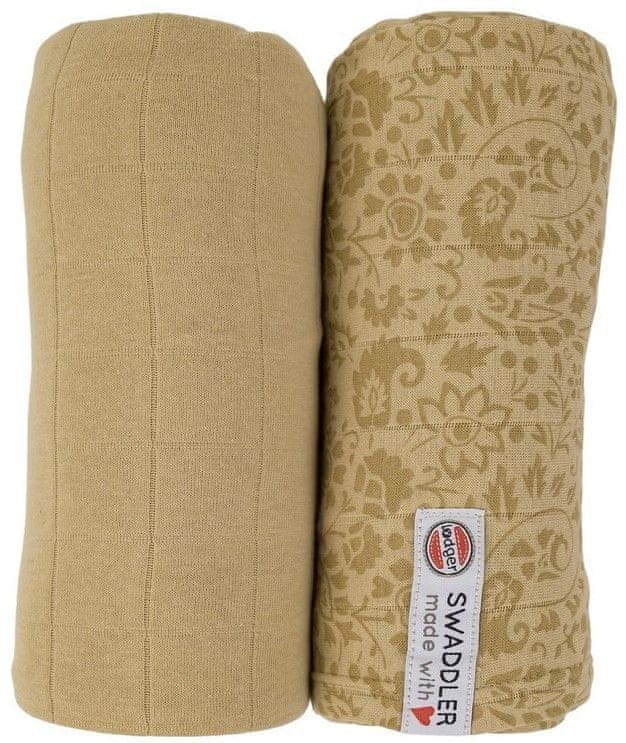 Lodger Swaddler Flower Tribe 2balenie 120 x 120 cm Sand