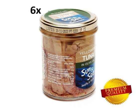 Sun&Sea Tuniak žltoplutvý v olivovom oleji 6 × 200 g