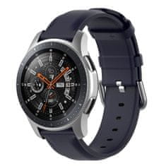 BStrap Leather Lux remienok na Samsung Galaxy Watch 3 41mm, navy blue