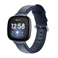 BStrap Leather Lux remienok na Fitbit Versa 3, navy blue