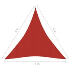 Vidaxl Tieniaca plachta 160 g/m2 červená 5x6x6 m HDPE