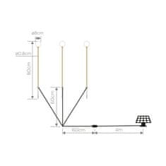 KINGHOME NEW GARDEN zahradná lampa BRUNA 80 3 SOLAR medená - LED