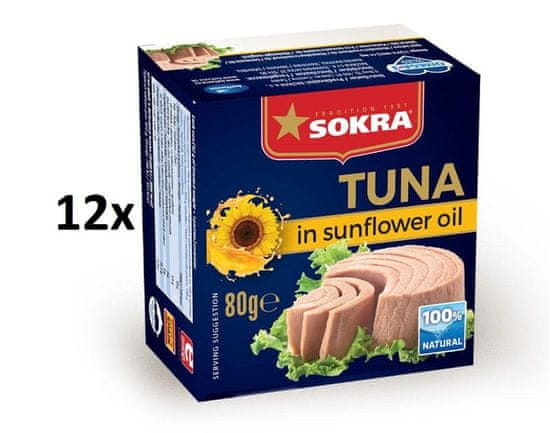 SOKRA Tuniak v slnečnicovom oleji 80 g