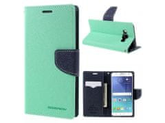 MobilMajak MG Puzdro / obal pre samsung Galaxy J1 mentolové / modré - kniha Fancy Book